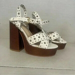 Pazzle Studded Chunky Heels